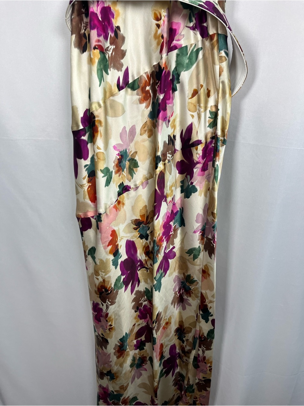 Nicholas floral nahara lark belted slip maxi dress silk cowl neck US SZ 8 EUC - Picture 10 of 13